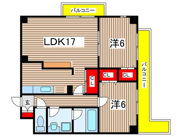 DEAR　PLACE梅津Ⅰの物件間取画像